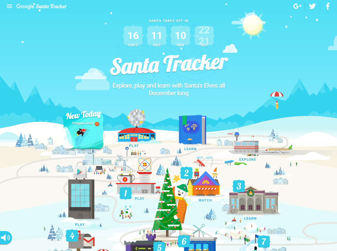 santa tracker 2016