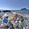 plastic trash on beach