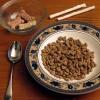 Dog food in a dish