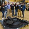 A 3D-printed dome structure that won first place in Phase 2: Level 3 of NASA’s 3D-Printed Habitat Challenge. Photo by NASA/Joel Kowsky